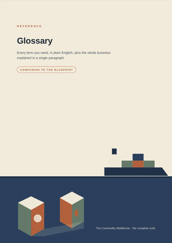 Cover of the commodity trade Glossary reference